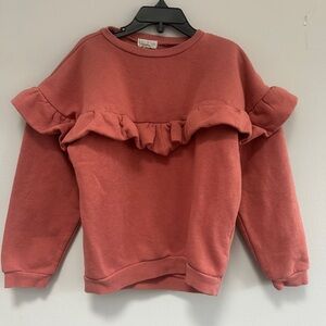 Ruffled Kids Sweatshirt - Pink